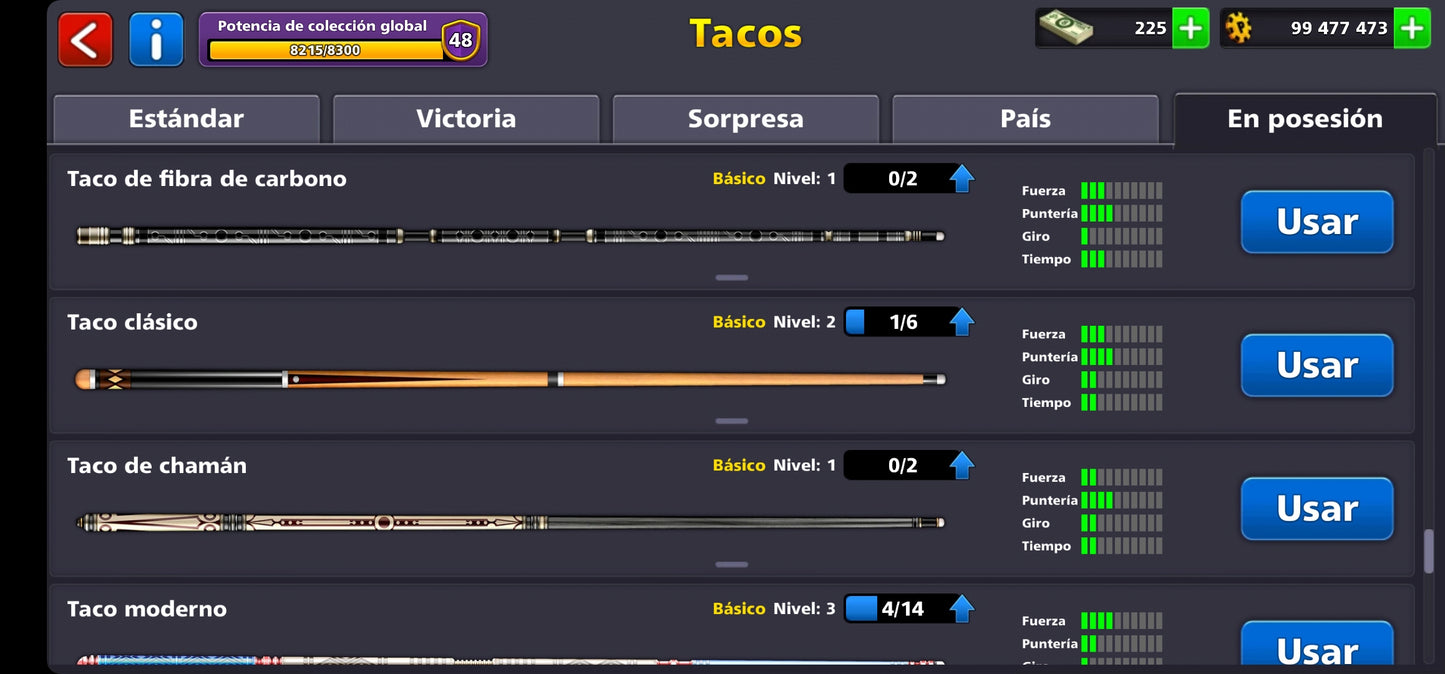 ⭐️ Nivel 45 ⭐️ + 43 Tacos +  225 Billetes 💵 + 🔶 99,477, 473 Monedas