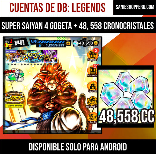 GOGETA SSJ4 ULTRA + 48,558 CRONOCRISTALES💎[Solo Android]