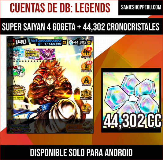 GOGETA SSJ4 ULTRA + 44,302 CRONOCRISTALES💎 [Solo Android]