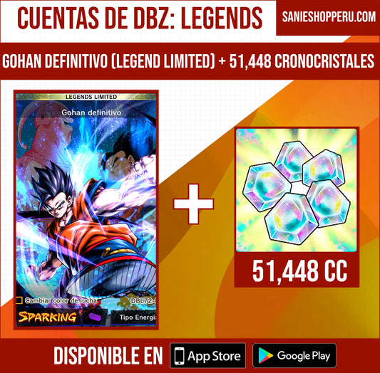 [Solo Android] ⭐️Gohan Definitivo (LL)⭐️ + 💎51,448 Cronocristales💎