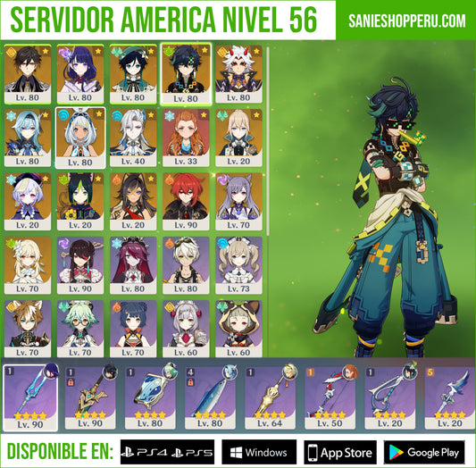 [AR 56] ⭐️Zhong Li + Raiden Shogun + Venti + Kinich + Itto + Eula + Mualani + Neuvillette + Aloy + Jean + Qiqi + Tighnari + Dehya + Diluc + Keqing