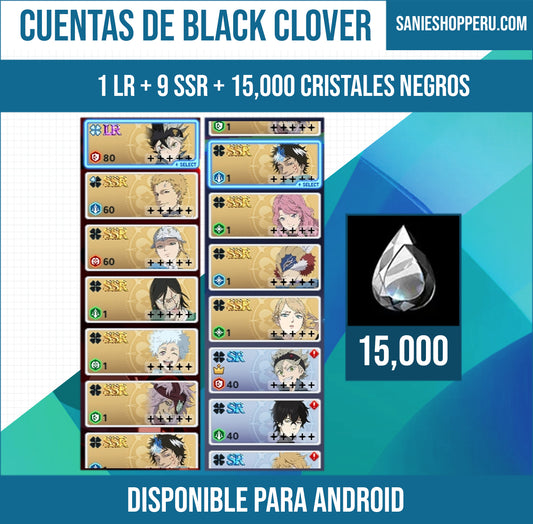 RANGO 21[Cuenta GLOBAL (US)]🔶 BLACK ASTA + REY MAGO + ORGULLO DEL REY MAGO II x2 + RHYA + JURAMENTO DE VENGANZA X2 - 1 LR + 9 SSR + 15,000 CRISTALES NEGROS.