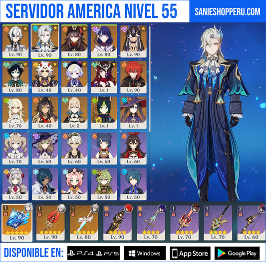 [AR 55] ⭐️Arlecchino + Neuvillette + Hu Tao + Raiden Shogun + Cyno + Venti + Itto + Chasca + Qiqi + Diluc + Dehya + Jean + Tighnari + Mona