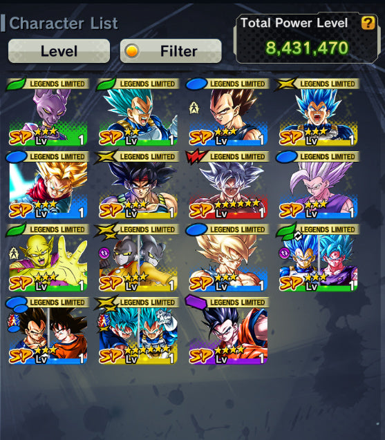 [Solo Android & iPhone] Ultimate Gohan + Goku & Vegeta SS GOD + Vegeta & Goku (LL) + 15 Legends Limited