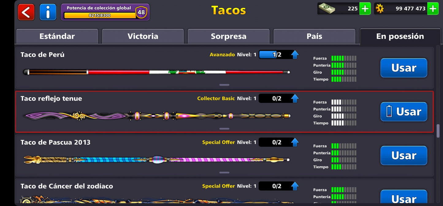 ⭐️ Nivel 45 ⭐️ + 43 Tacos +  225 Billetes 💵 + 🔶 99,477, 473 Monedas